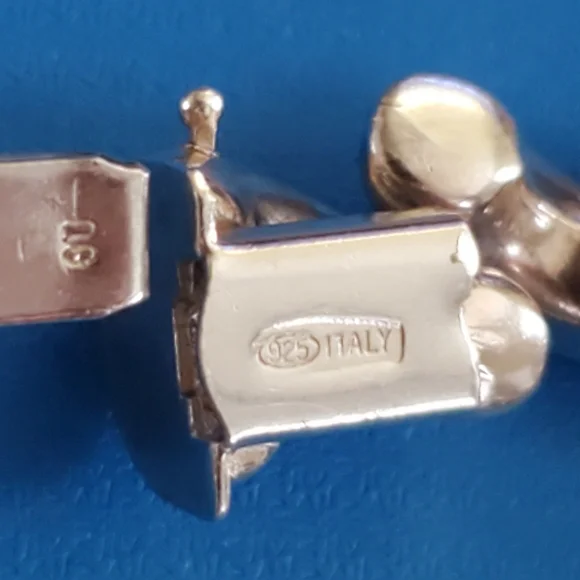 Bracelet QG 925 Italy Sterling Silver 27.4 grms , - Picture 6 of 12